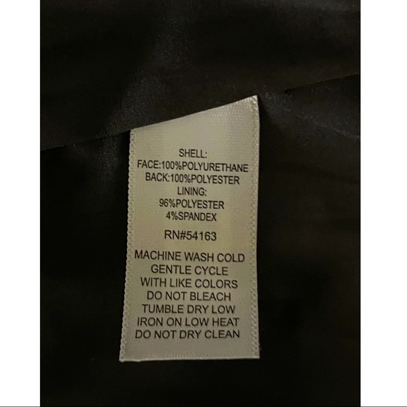 Marc New York Faux Leather Black One Button Blazer TOO SMALL for me😤😣😖 - Picture 4 of 6